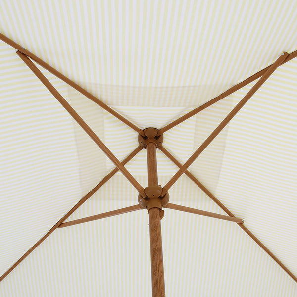 Gabriel Yellow and White Striped Fringed Cabana