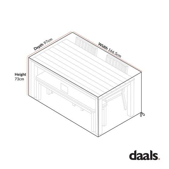 Cover for Earlswood Aluminium Dining Set with Bench