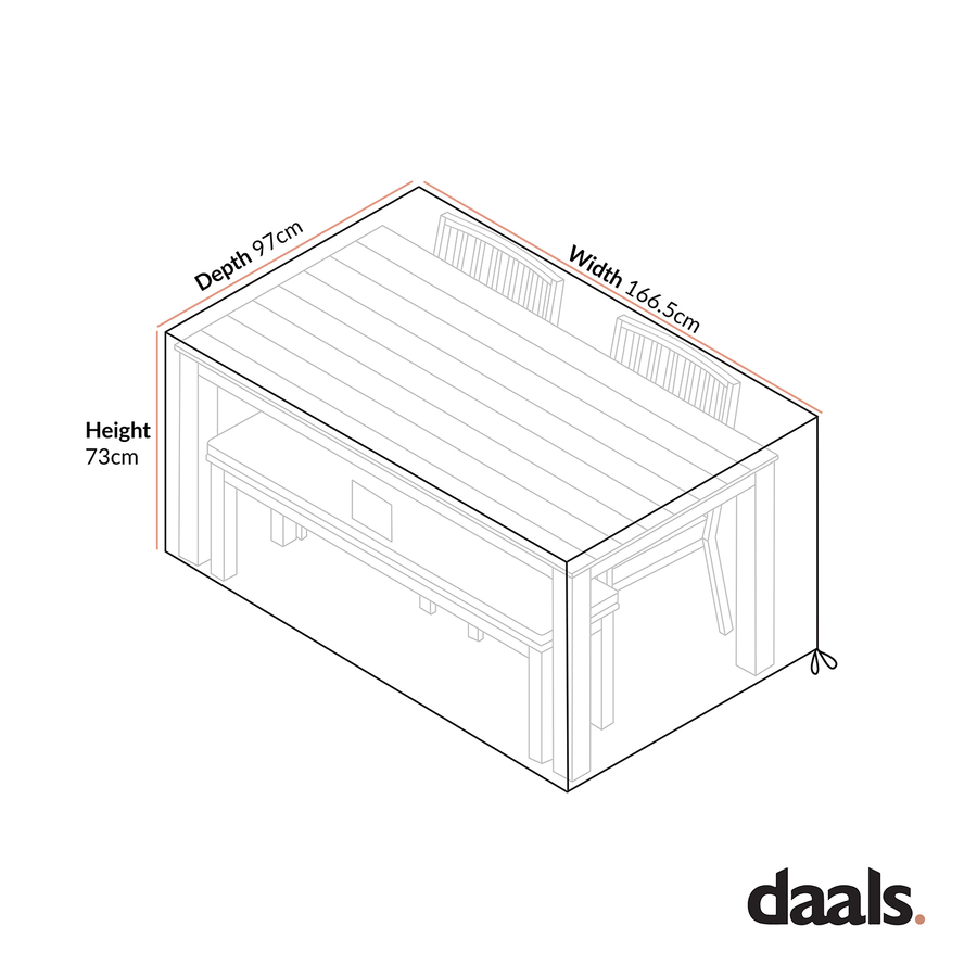 Cover for Earlswood Aluminium Dining Set with Bench