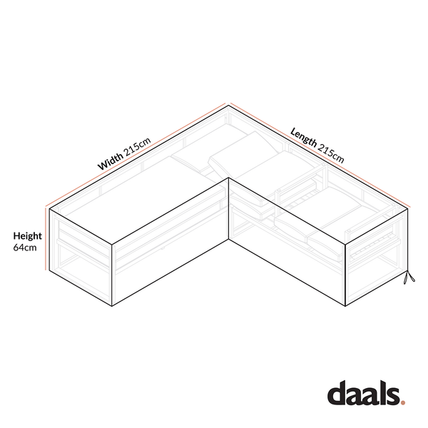 Cover for Albany Aluminium Corner Sofa Set