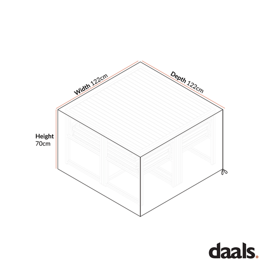 Cover for Albany Aluminium Cube Dining Set