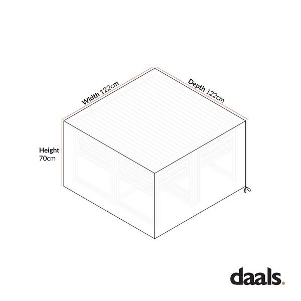 Cover for Albany Aluminium Cube Dining Set