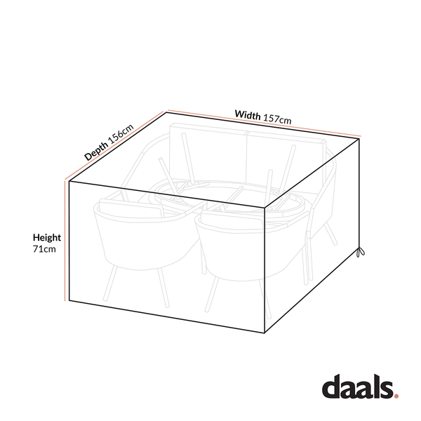 Cover for Montebello 4-Seater Outdoor Rope and Aluminium Sofa Set with Coffee Table