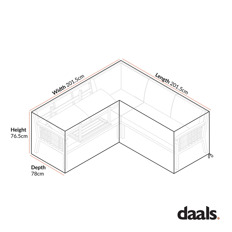 Cover for Earlswood Aluminium Corner Sofa Set with Coffee Table