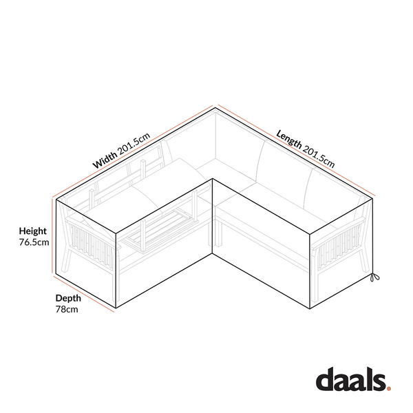 Cover for Earlswood Aluminium Corner Sofa Set with Coffee Table