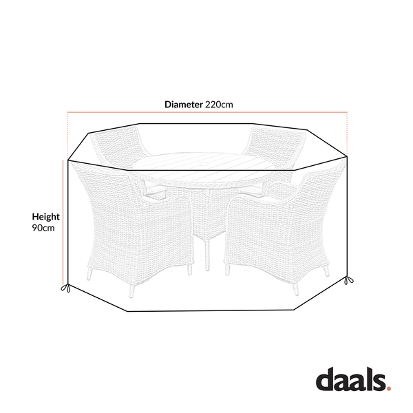 Cover for Hampshire 4-Seater Rattan Dining Set