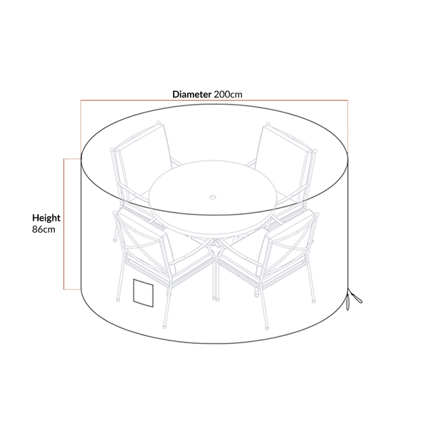 Cover for Haymes 4 - Seater Round Dining Set - daals