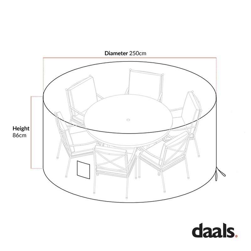 Cover for Haymes 6 - Seater Round Dining Set - daals
