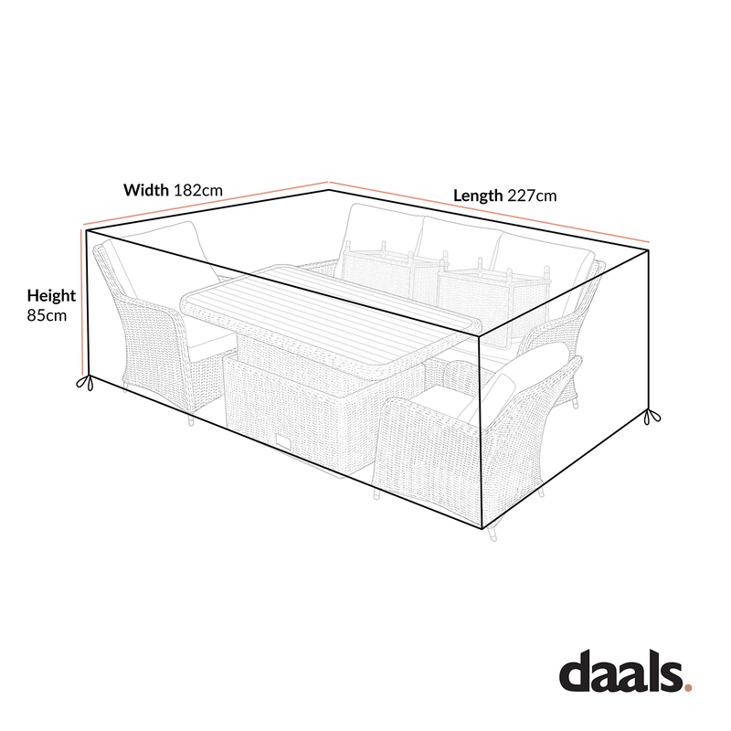 Cover for Hampshire 7-Seater Round Wicker Rattan Sofa Set