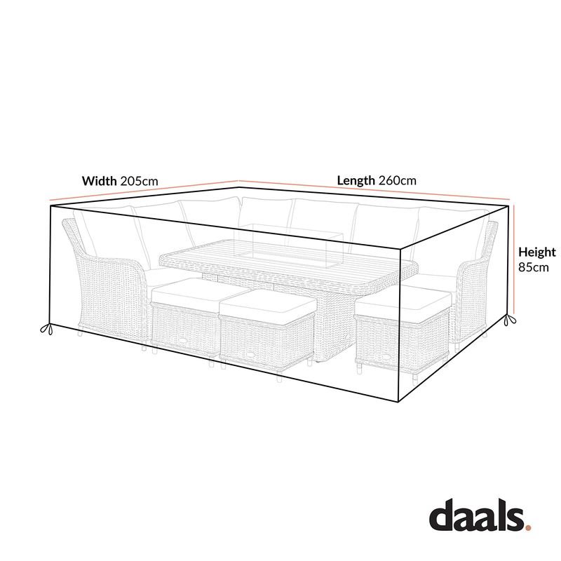Cover for Hampshire Large Corner Round Wicker Rattan Casual Dining Set
