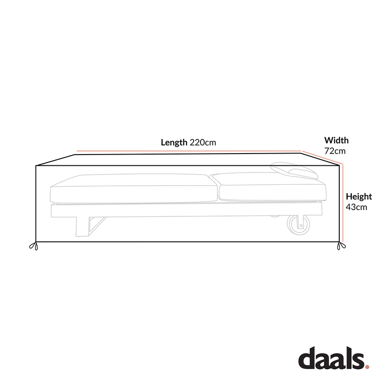 Cover for Montrose Aluminium Outdoor Sun Lounger - daals