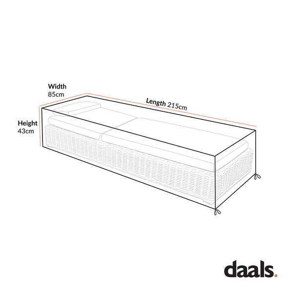 Cover for Bellagio Round Wicker Sun Lounger
