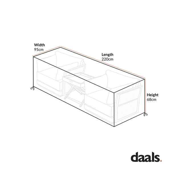 Cover for Pedra Rope and Aluminium Outdoor Bistro Set