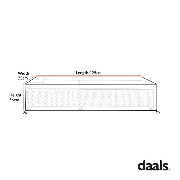 Cover for Hampshire Round Wicker Rattan Sun Lounger