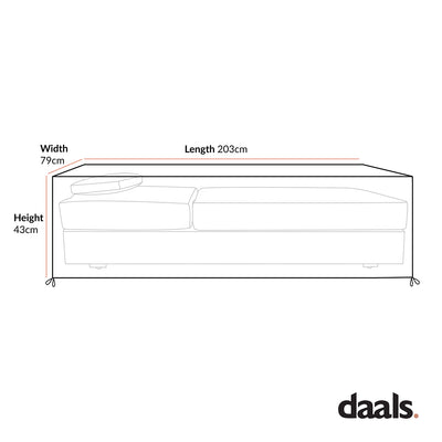 Cover for Jardin Aluminium Outdoor Sun Lounger, Light Tan