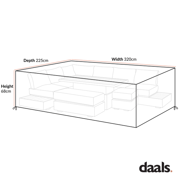 Cover for Jardin Aluminium Large Corner Casual Dining Set