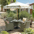 Hampshire 4 - Seater Round Wicker Rattan Dining Set, Desert Sage - daals
