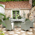 Hampshire 6 - Seater Round Wicker Rattan Dining Set with Lazy Susan & Ice Bucket, Desert Sage - daals
