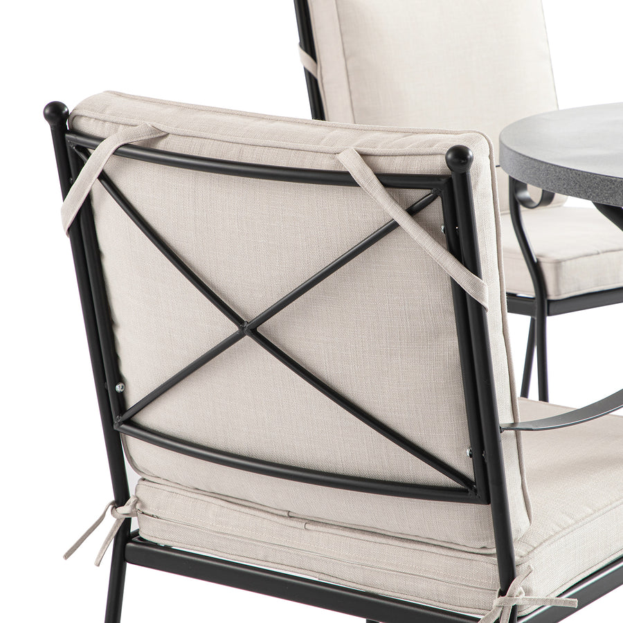 Haymes Indoor and Outdoor Metal 4 - Seater Round Dining Set, Beige - daals