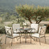 Haymes Indoor and Outdoor Metal 4 - Seater Round Dining Set, Beige - daals