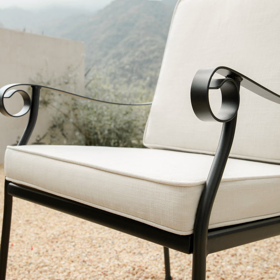 Haymes Indoor and Outdoor Metal 4 - Seater Round Dining Set, Beige - daals