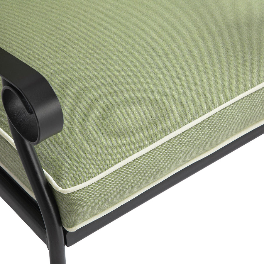 Haymes Indoor and Outdoor Metal 4-Seater Round Dining Set, Reseda Green