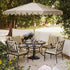 Haymes Indoor and Outdoor Metal 4 - Seater Round Dining Set, Khaki Stripe - daals