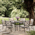 Haymes Indoor and Outdoor Metal 6 - Seater Round Dining Set, Beige - daals