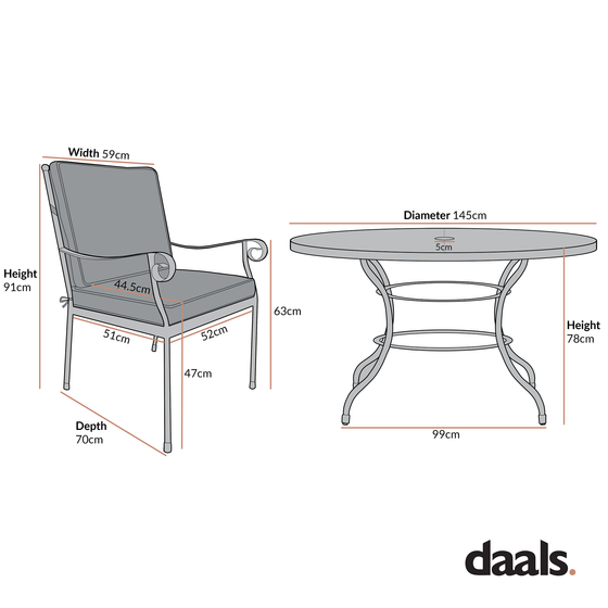 Haymes Indoor and Outdoor Metal 6-Seater Round Dining Set, Reseda Green