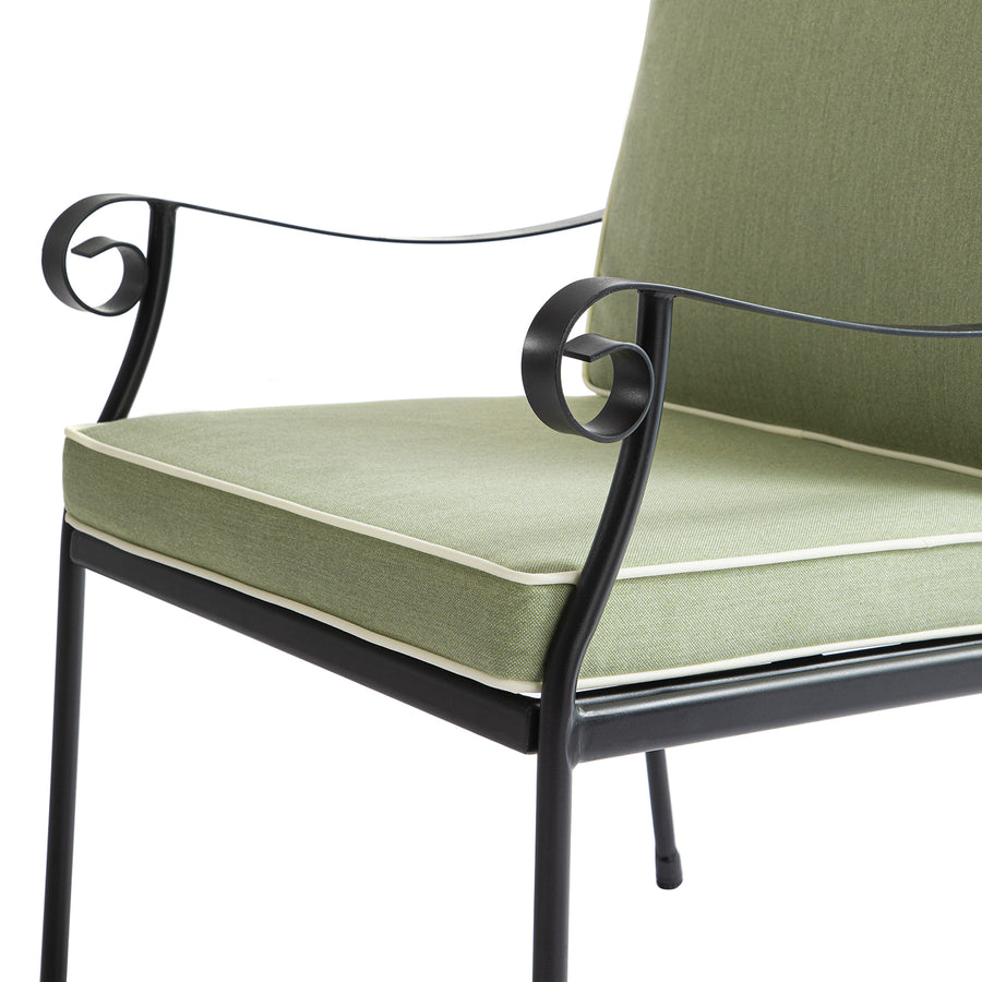 Haymes Indoor and Outdoor Metal 6-Seater Round Dining Set, Reseda Green