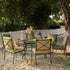 Haymes Indoor and Outdoor Metal 6 - Seater Round Dining Set, Reseda Green - daals