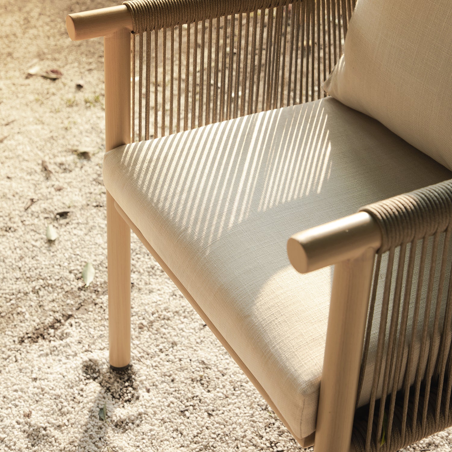 Soller Indoor and Outdoor Rope Weave 4-Seater Square Dining Set