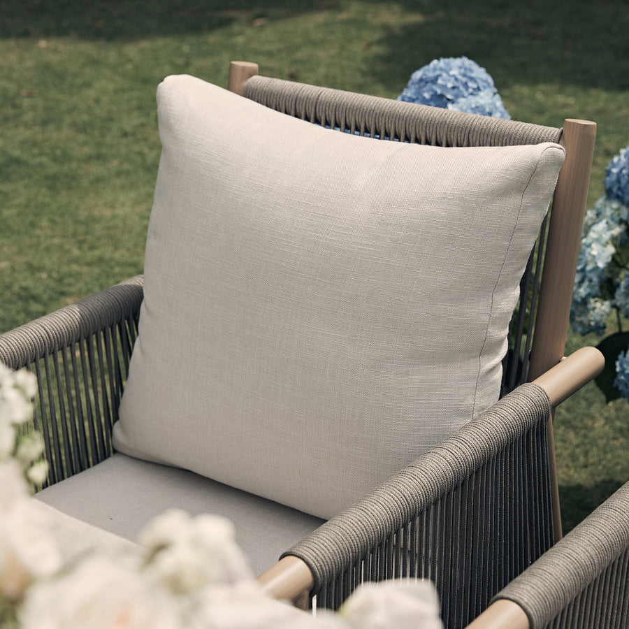 Soller Indoor and Outdoor Rope Weave 6-Seater Rectangular Dining Set