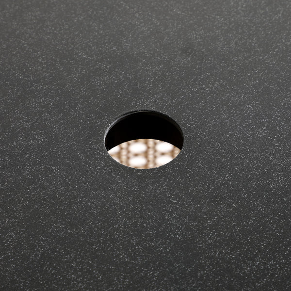 Pienza Outdoor Rattan 4-Seater Round Dining Set, Oatmeal Fabric with Black Frame