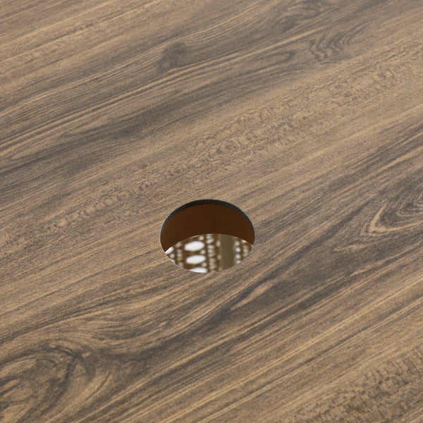 Pienza Outdoor Rattan 4-Seater Round Dining Set, Sage Green Fabric with Light Walnut Frame