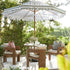 Stanford Round Wicker Outdoor 4 - Seater Round Dining Set, Natural - daals