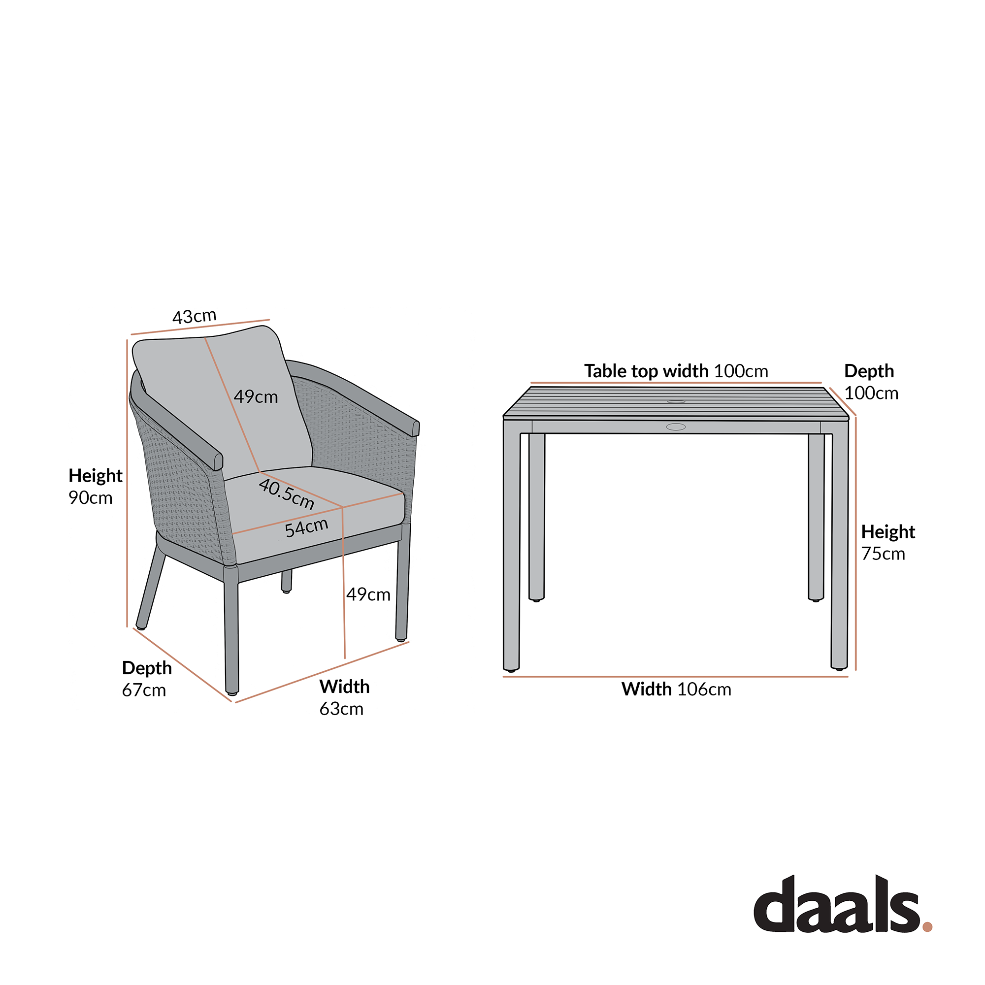 Panarea Indoor and Outdoor Wicker 4-Seater Square Dining Set