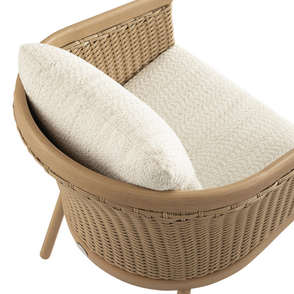 Panarea Indoor and Outdoor Wicker 4-Seater Square Dining Set - daals