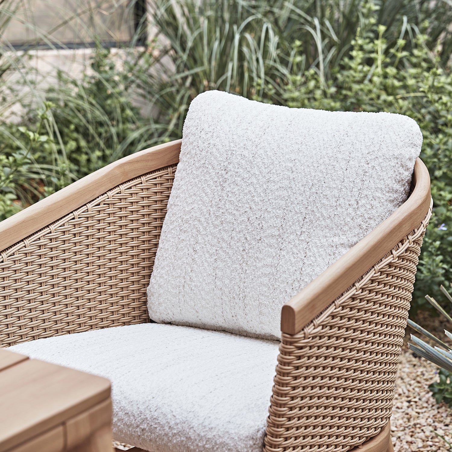 Panarea Indoor and Outdoor Wicker 4-Seater Square Dining Set