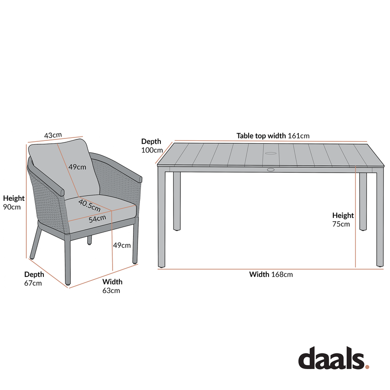 Panarea Indoor and Outdoor Wicker 6-Seater Rectangular Dining Set