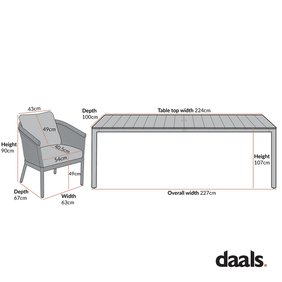 Panarea Indoor and Outdoor Wicker 8-Seater Rectangular Dining Set