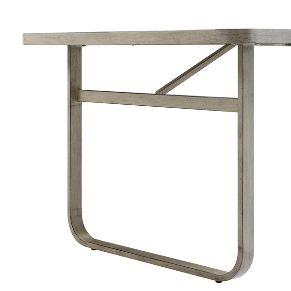 Stanford Round Wicker Outdoor 6-Seater Rectangular Dining Set, Natural