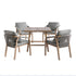 Manresa Rope 4 - Seater Square Dining Set, Natural and Grey - daals