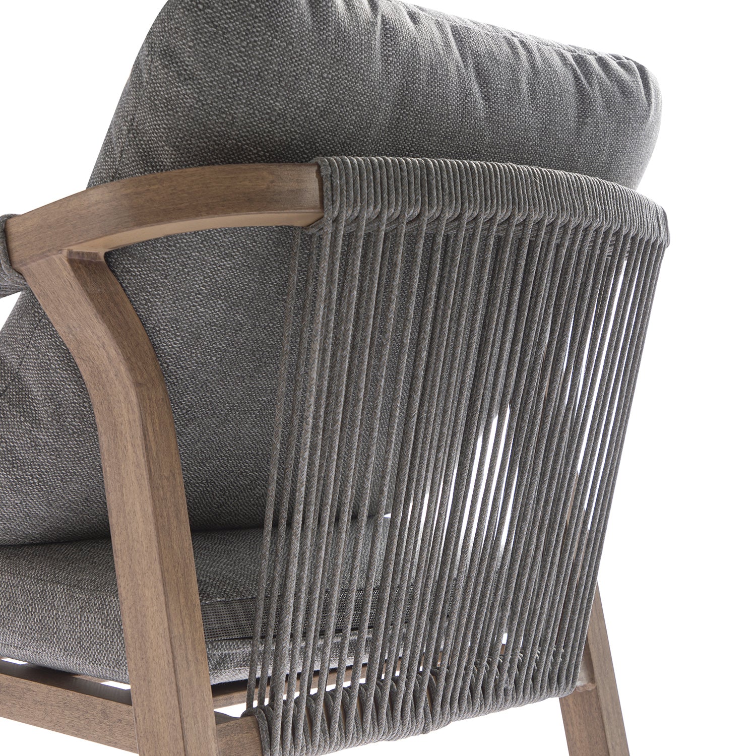 Manresa Rope 4-Seater Square Dining Set, Natural and Grey