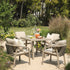 Manresa Rope 4 - Seater Square Dining Set, Taupe and Beige - daals