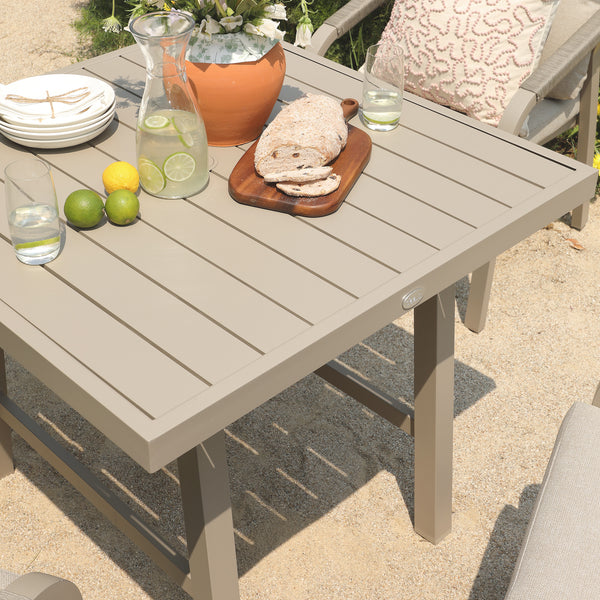 Manresa Rope 4-Seater Square Dining Set, Taupe and Beige