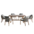 Manresa Rope 6 - Seater Rectangular Dining Set, Natural and Grey - daals