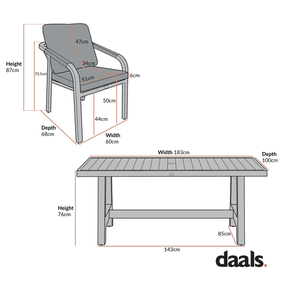 Manresa Rope 6-Seater Rectangular Dining Set, Taupe and Beige