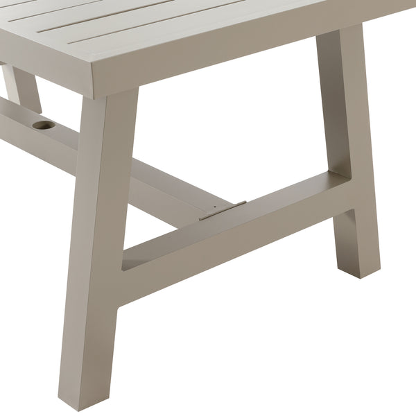 Manresa Rope 6-Seater Rectangular Dining Set, Taupe and Beige