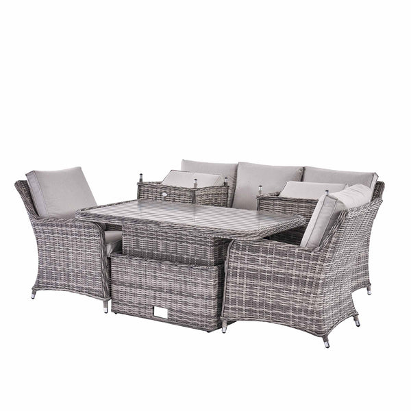 Cover for Hampshire 7-Seater Round Wicker Rattan Sofa Set